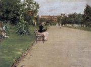 William Merritt Chase The view of park oil on canvas